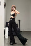 Windowsen wide -leg ski pants PS23P005 black
